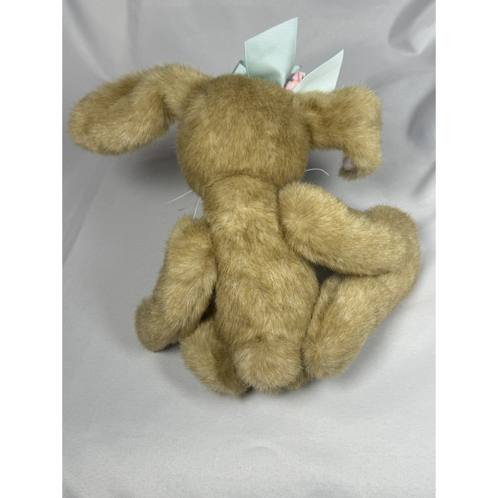 Bearington Collection Easter Bunny Rabbit Hare Stuffed Plush Jointed Bow 15” EUC - Picture 6 of 8